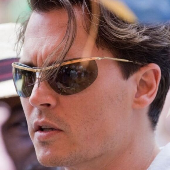 *SOLD* Renauld of France Orama Sixty One Silver Frame Green Lens Wrap Sunglasses - Picture 16 of 16